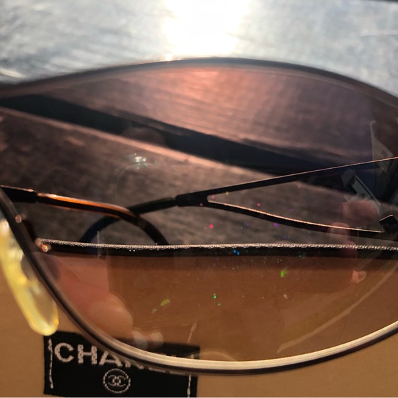 Authentic Chanel 4072-B Crystal CC Sunglasses Gradient Brown Vintage with Case. - Picture 3 of 14